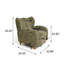 Chaises d'appoint multifonctionnelles, méridienne moderne compacte en tissu olive