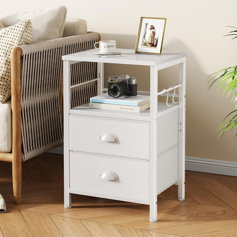 Open Wooden Bedside Table