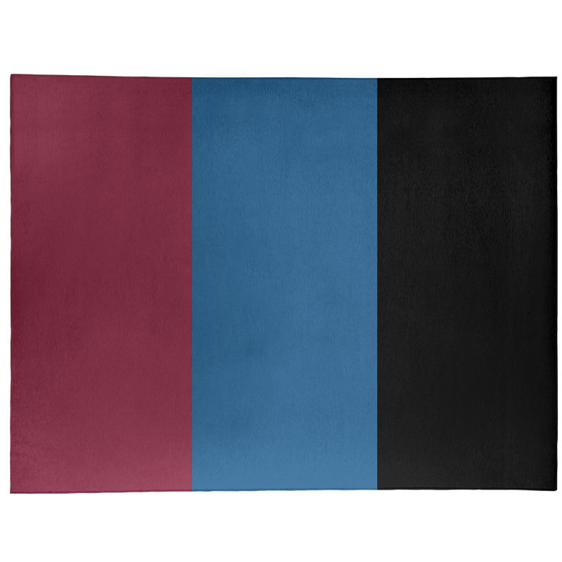 Tapis bleu à rayures de hockey national, Rectangle 9 pi x 12 pi