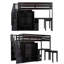 Lit mezzanine simple avec bureau et garde-robe Lit mezzanine avec mobilier multifonctionnel pour chambre à coucher-1666140598