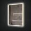 Miroir mural rectangulaire DEL 30 "x 36" avec cadre en aluminium, désembueur, température et luminosité réglables Eden - noir mat-106331070-120782394