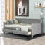 Lit de jour simple avec 2 grands tiroirs, structure en X, lit de jour moderne et rustique-105220697