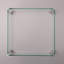 Résistance aux obstacles de table pare-feu transparente carrée, 14,4 po x 14,4 po, cloison de 2,5 lb, 14,56 po x 5,55 po