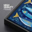 Impression sur toile encadrée, "Blue Fish"-126545499-126545501