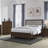 Anza Walnut Upholstered Queen Bed