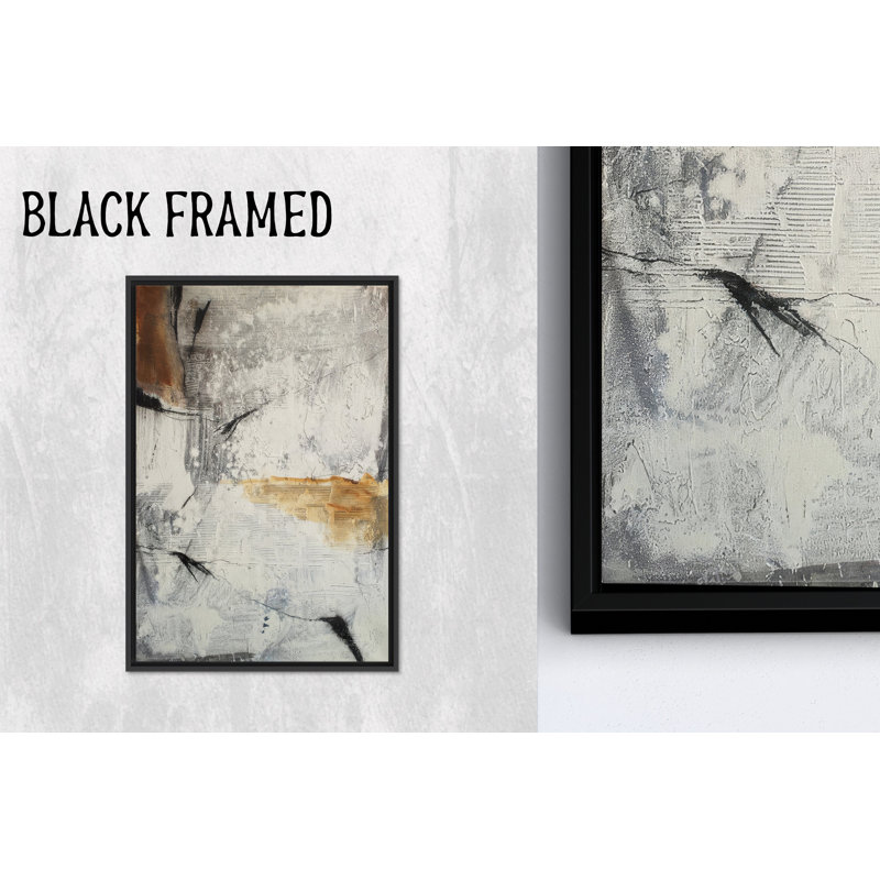 Élégante œuvre d'art sur toile imprimée: Décoration abstraite moderne pour la maison, toiles à cadre noir 1P