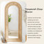 Miroir autoportant en arche de rotin pleine longueur 66,93 "pour chambre à coucher et garde-robe