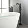 Single Handle Floor Mounted Freestanding Tub Filler with Handheld Shower
