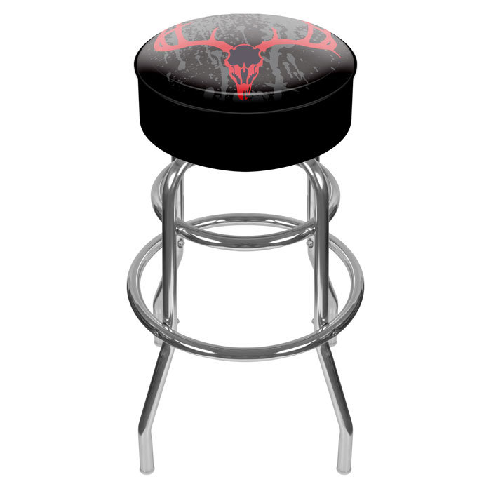 Black Metal Swivel Bar Stool with Foam Padding