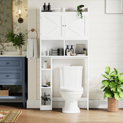 Armoire de rangement autoportante au-dessus de la toilette