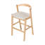 Tabouret de bar d'intérieur en bois d'hévéa Balmain, ensemble de 2