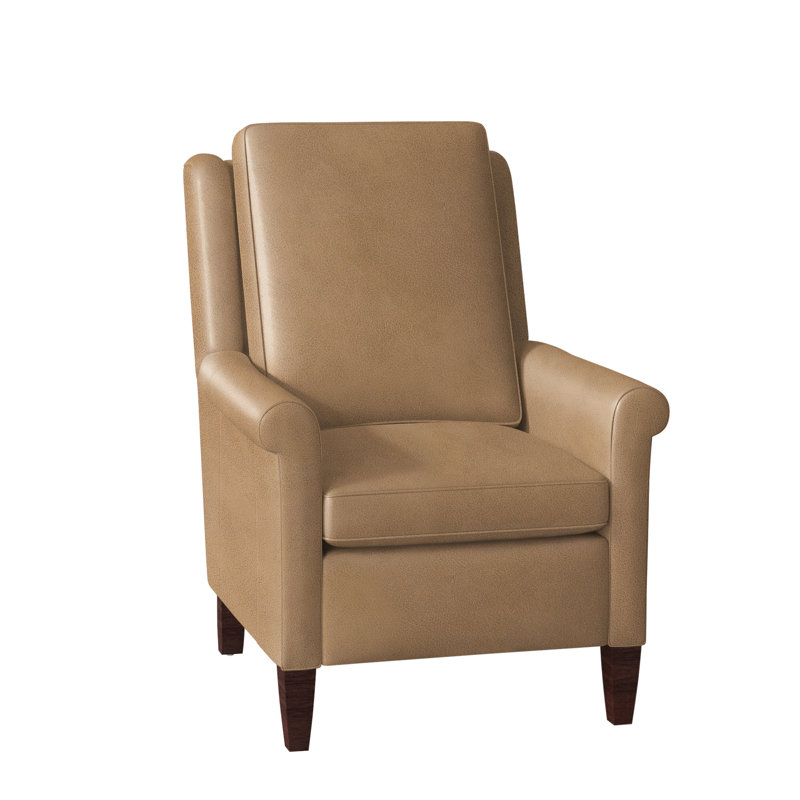 Fauteuil inclinable standard Timber, Cuir véritable Aline Fumo, Acajou, Manuel