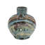 Blue and Brown Reactive Glazed Accent Vase
