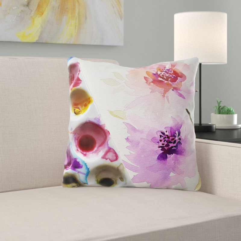 Housse et insert de coussin décoratif carré Ken, Microsuède, Intérieur