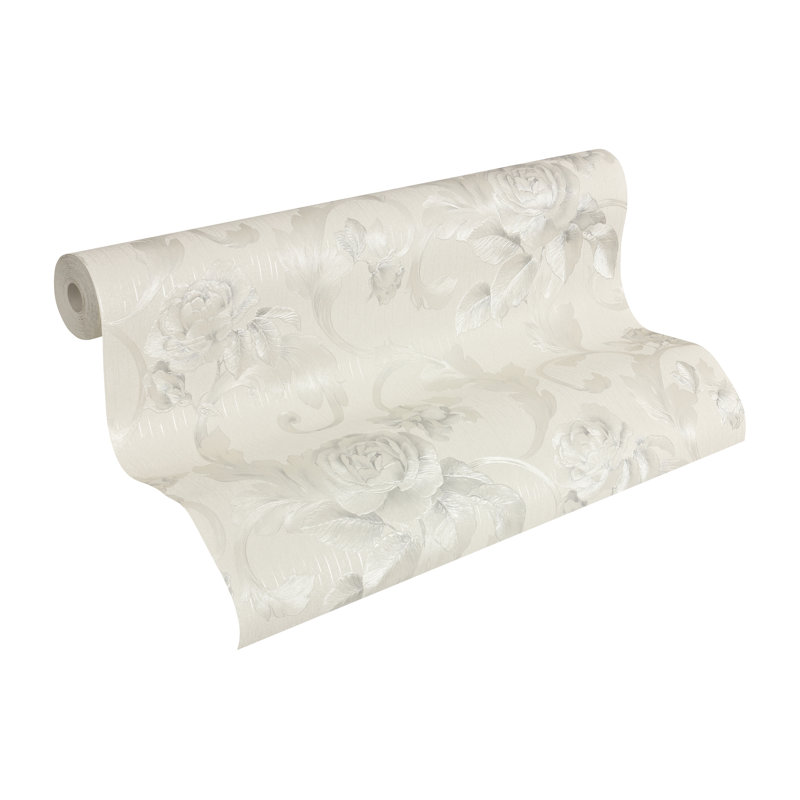 Nobile 10.05m x 53cm 3D Embossed Wallpaper, Green/White
