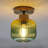 1 - Light Glass Semi Flush Mount Ceiling Light