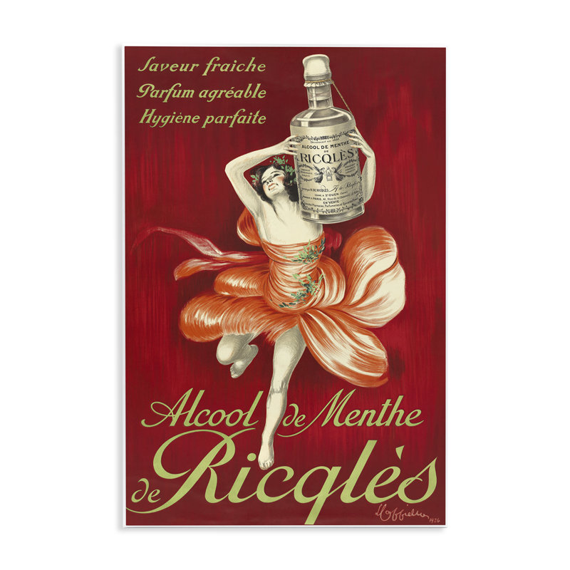 Publicité murale rétro Herbal Remedy, design par Leonetto Cappiello, H 15 po x l 10 po