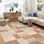 Tapis géométrique moderne en patchwork de 274 x 366 cm, lavable, kaki, antidérapant