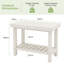 2-Tier Shower Bench Waterproof Bathroom Shower Stool W/ Bottom Storage Shelf