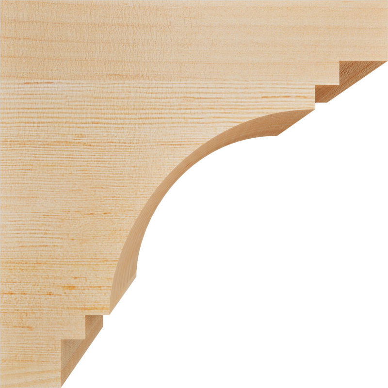 Corbeau lisse Pescadero l 3 3 po x P 8 po x H 8 po, H 8 po x l 3,5 po x P 8 po, Sapin de Douglas, Lisse