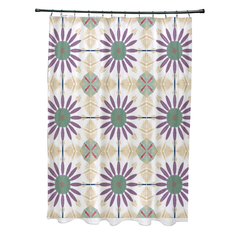 Friedman Floral Shower Curtain, Green