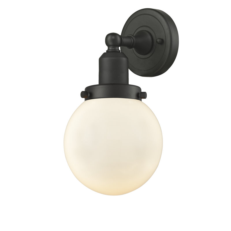 Amhurst Steel Armed Sconce, White, Oil Rubbed Bronze, LED