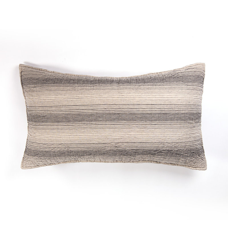 Hugh Striped Linen Pillow Sham, King