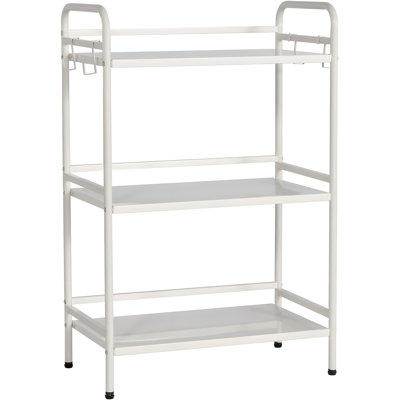 3-Tier Metal Storage Shelf Organizer Rack, Heavy Duty Standing Shelving Unit For Garage, Laundry, Kitchen, Pantry, Closet, And Office