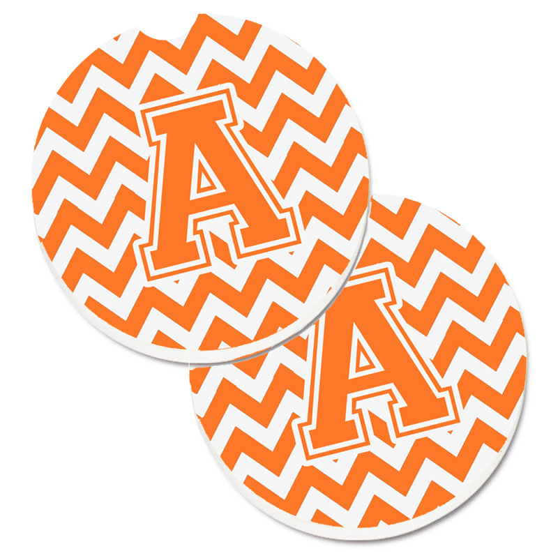 Sous-verre pour voiture, A, Orange / blanc