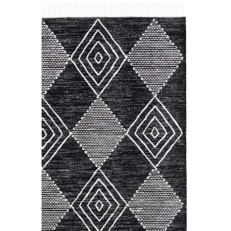 Tapis géométrique à tissage plat Abbie-Gayle, Tapis de couloir 2 pi 3 po x 9 pi