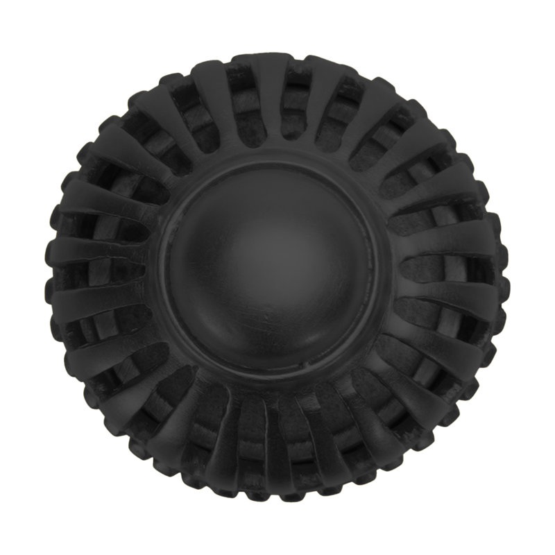 Cricket Cage grande poignée ronde en finition Jet, Noir mat, 1 1/2", 1 1/2"