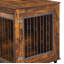 Cage pour chien avec porte coulissante pour 2 chiots | Brun rustique | L 39,37 po x P 25,20 po x H 28,94 po | Chenil en bois avec conception verrouillable | pour petites et moyennes races