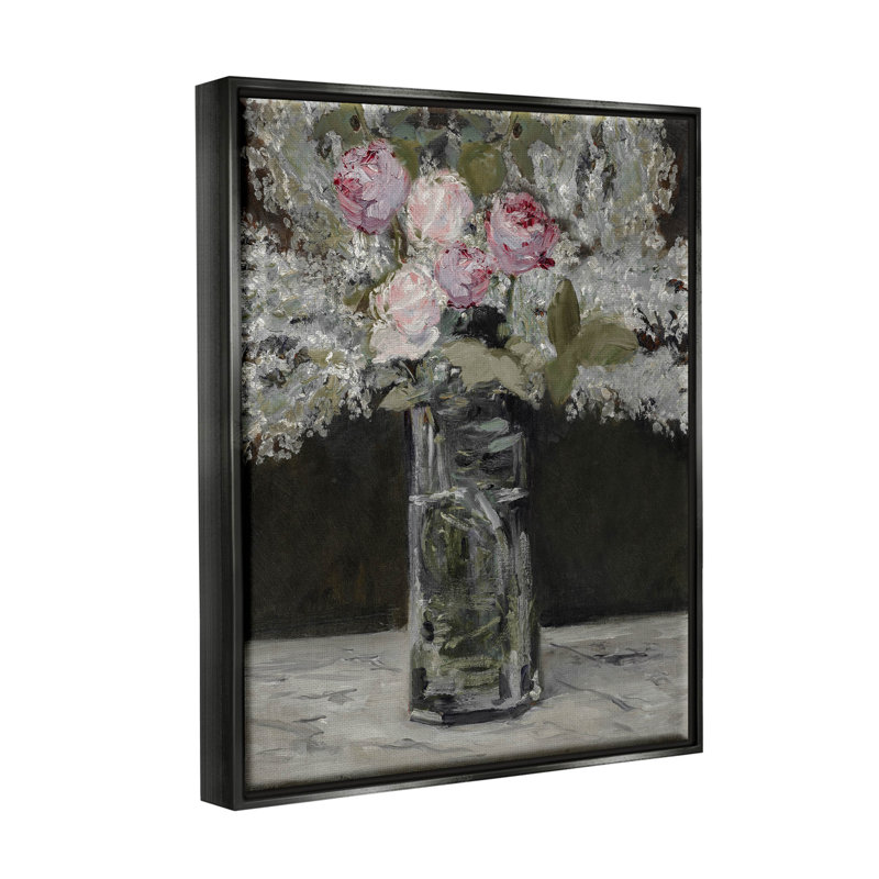 Art mural sur toile flottant Traditional, H 21 po x l 17 po x P 1,7 po, Cadre flottant noir de jais