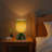 9'' Modern Green Glass Accent Table Lamp with Dimmer, cULus Certified for Bedroom Nightstands, Living Room Side Tables, Home Offices Desks or Contemporary Decor-657469558
