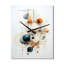 Horloge murale abstraite bleu sarcelle-99631799