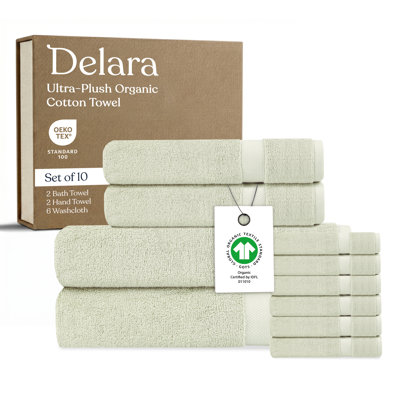 Ensemble de 10 serviettes en coton Delara