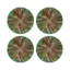 Pheasant Feathers Vegan Leather Round Pebble Placemat-1246054990