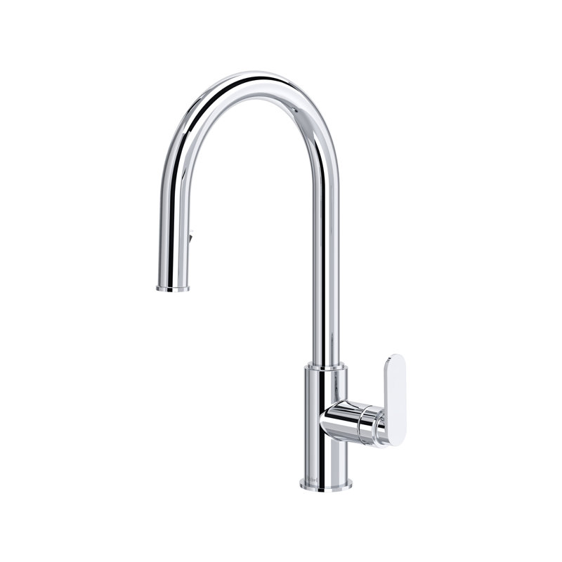 Arca Pull-Down Kitchen Faucet With C-Spout, Chrome