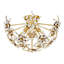 Esteracae 3 Light 18in x 11in Semi-Flush Mount in Heirloom Gold with Clear Radiance Crystals-287668788