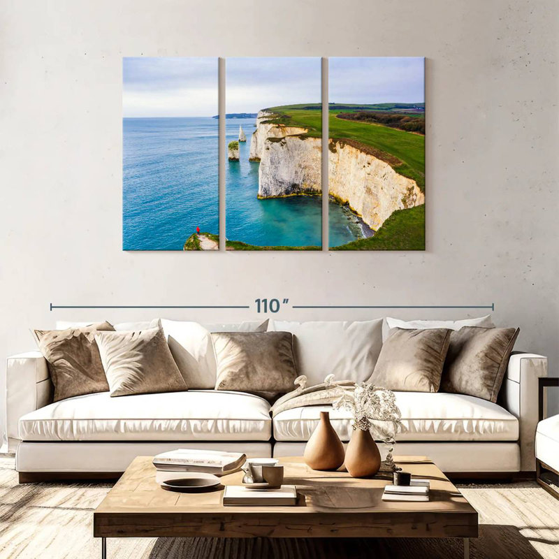 Gillard Old Harry Rocks Cliffs, 48" H x 74" W
