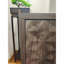 Armoire de buffet de style moderne, armoire de buffet avec rangement, armoire de rangement avec 4 portes en relief en forme de losange pour le salon, la salle à manger, le vestibule, le couloir, la cuisine, gris