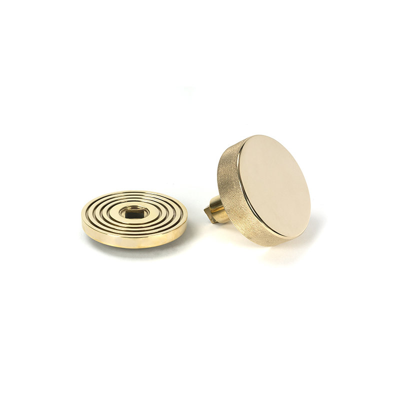 Brompton Single Dummy Door Knob , Polished Brass