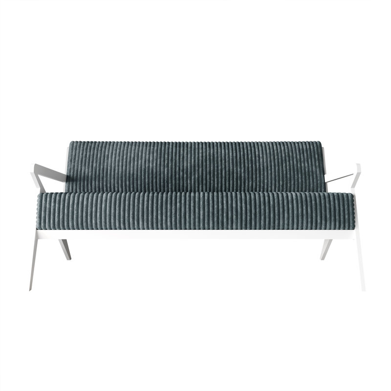 Ensemble de canapé contemporain 2 pièces Merrin, Bleu clair