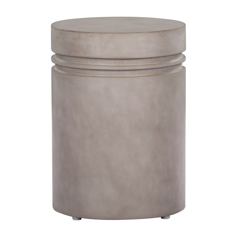 Table d'appoint ronde Santori, Gris ardoise, H 20 po x l 15 po x P 15 po