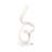 Decorative Object - Resin & Acrylic - Modern Sculptural Design - 27" Tall - White Finish - Glam & Contemporary Home Accent for Living Room, Bedroom, or Office