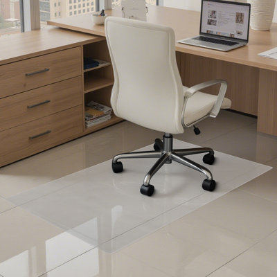 Chair Mat, 30 x 48-inch Transparent Office Chair Mat for Hard Floors, Floor Protector for Rolling Chairs, Non-Slip & Easy to Clean, Smooth Glide Under Desk Rug for Home Office (Rectangular)
