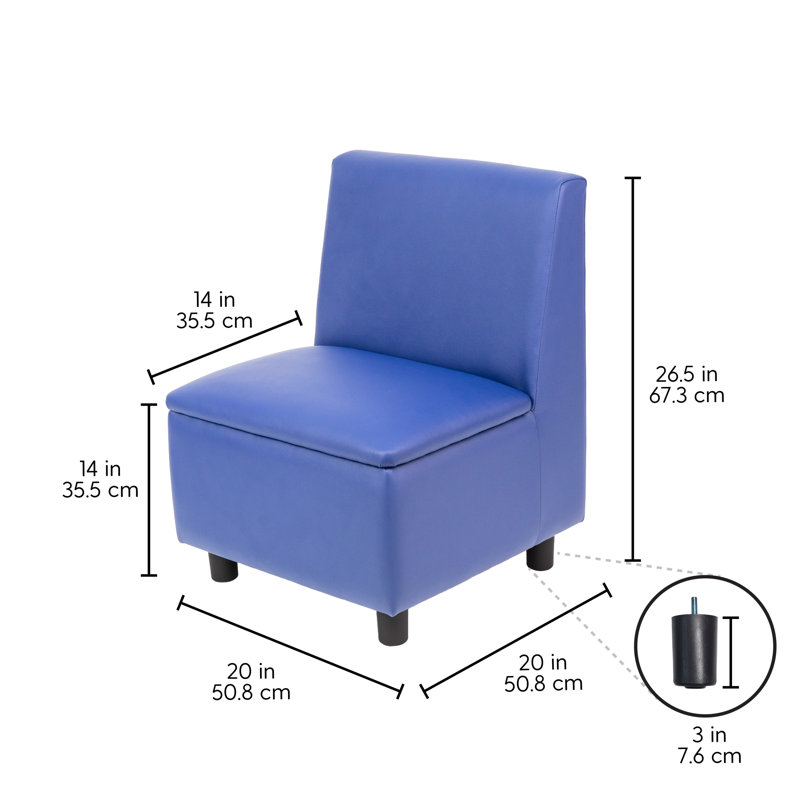 Chaises modulaires pour enfant Kid, ensemble de 2 - bleu, Bleu