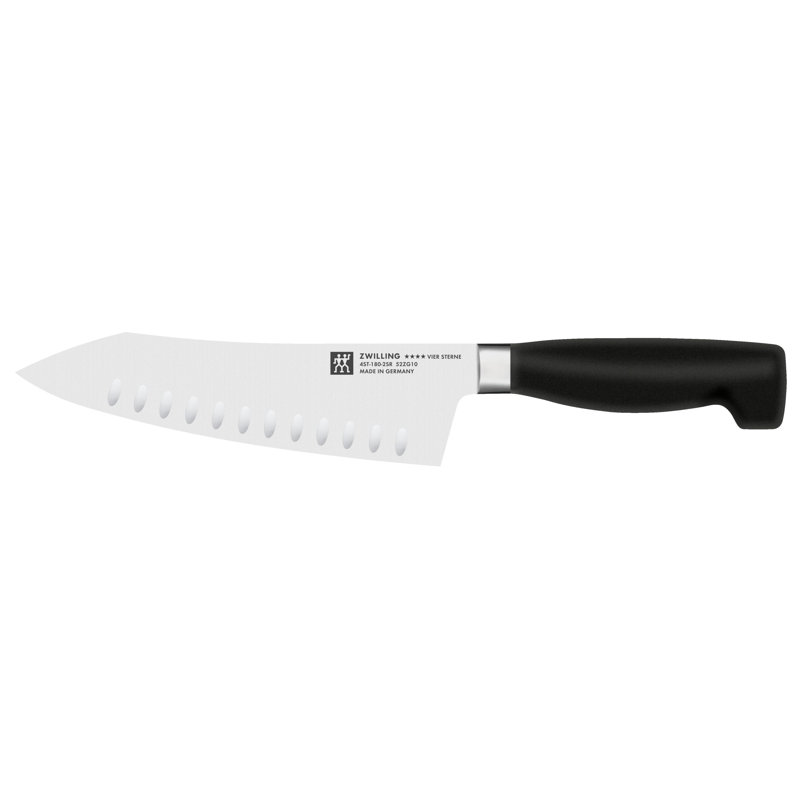 Four Star 7.09-inch Hollow Edge Rocking Santoku Knife