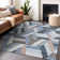 Machine Washable Indoor/Outdoor Claudian ACN1241 Blue Rug