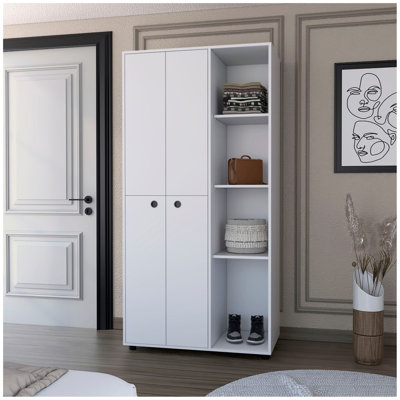 Armoire blanche à 1 tiroir